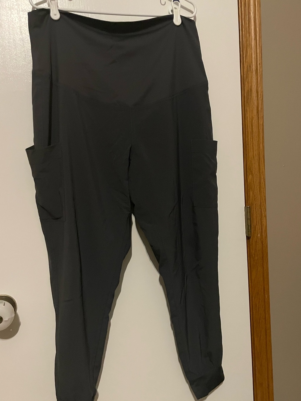 Med Couture Black High-Rise Pocket Scrubs MATERNITY